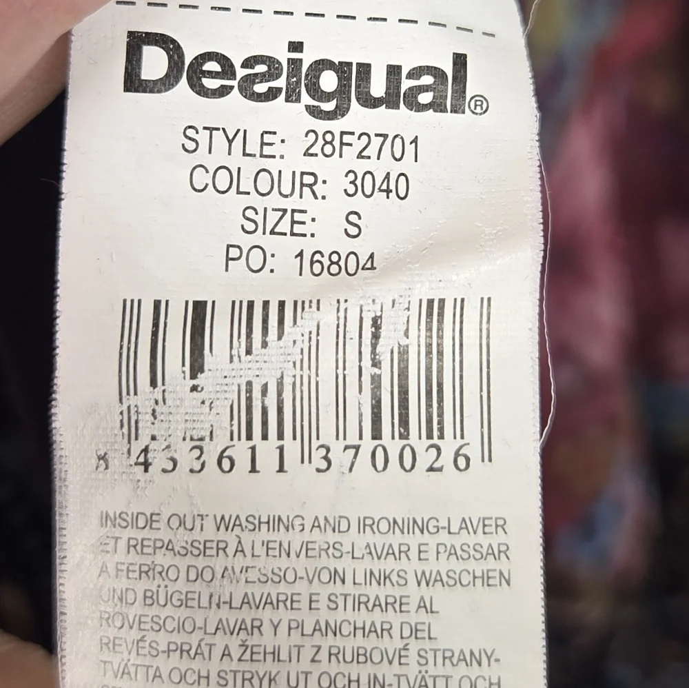 Desigual Rainbow Y2k Fun Colorful Bubble Skirt Pull On Lined Velvet Artsy Small - Picture 5 of 9